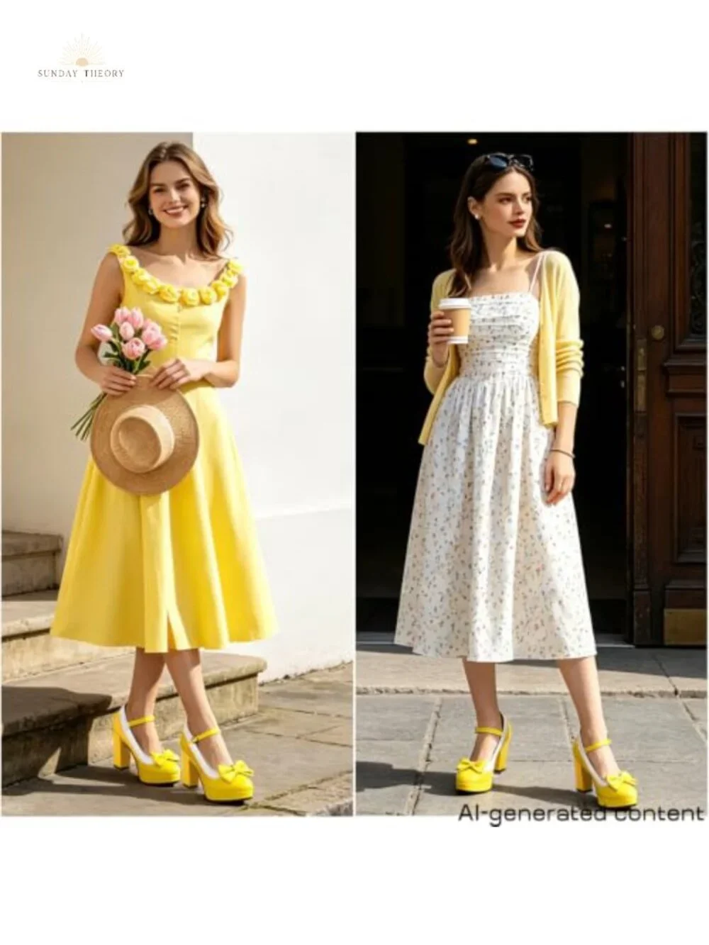 Kawaii Mary Jane Platform Heels Round Toe Bow Buckle Block Heels